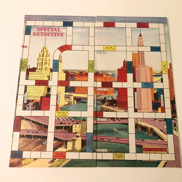 Vintage 1959 Special Detective Speedway Car Racing Board Game Saalfield Pub Co - Picture 5 of 16